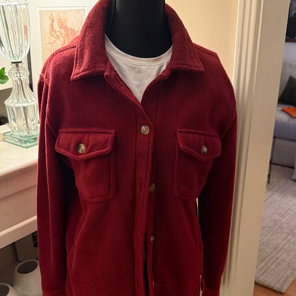 Thread & Supply Deep Red Utility Jacket - image 5